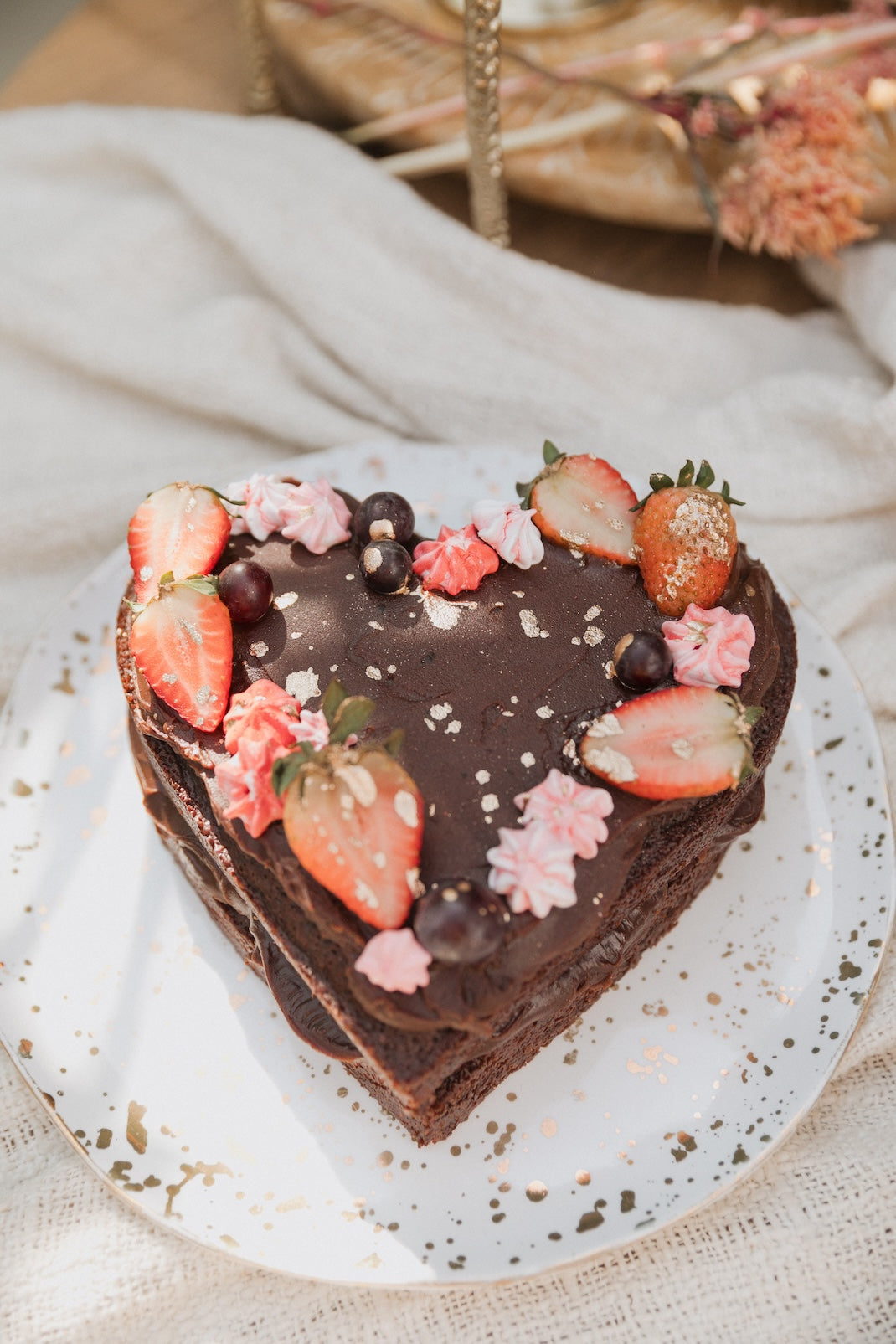Torta de Chocolate en Corazón