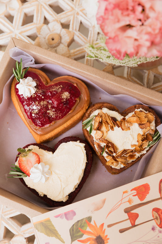 Torta en corazón x3 Unidades