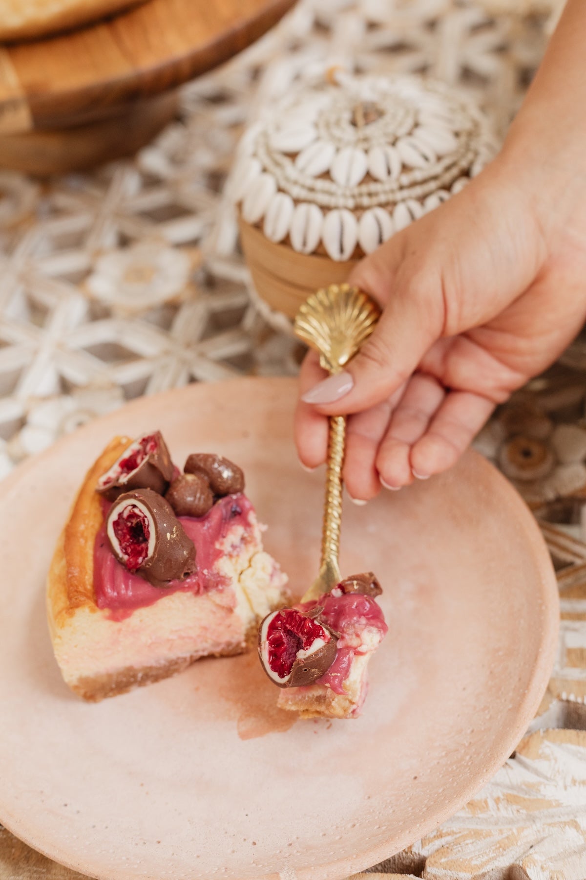 Cheesecake corazón de Frambuesa