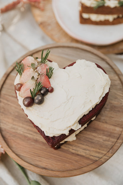 Torta de Red Velvet en Corazón